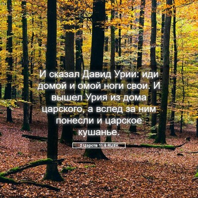 Picture 05 - 2 Царств 11:8 RUSV - И сказал Давид Урии: иди - Bible Verse Picture