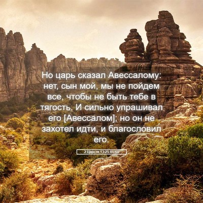 Picture 05 - 2 Царств 13:25 RUSV - Но царь сказал Авессалому: - Bible Verse Picture