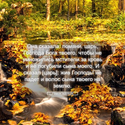 Picture 05 - 2 Царств 14:11 RUSV - Она сказала: помяни, царь, - Bible Verse Picture