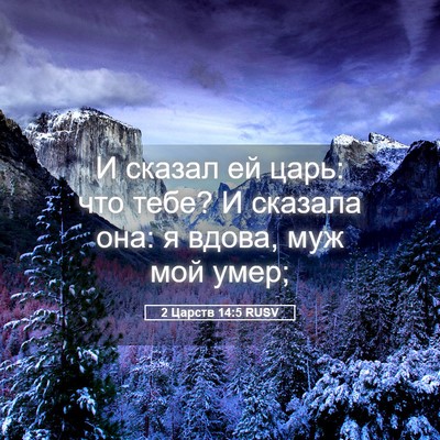 Picture 05 - 2 Царств 14:5 RUSV - И сказал ей царь: что тебе? - Bible Verse Picture