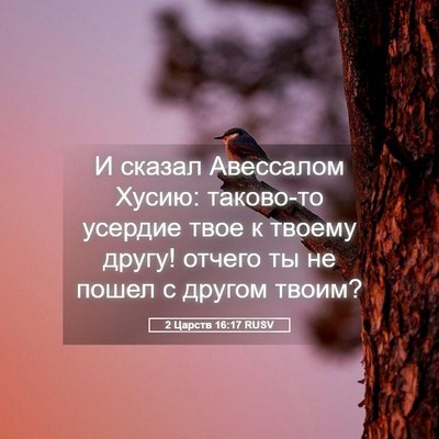 Picture 05 - 2 Царств 16:17 RUSV - И сказал Авессалом Хусию: - Bible Verse Picture