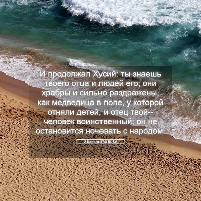 Picture 05 - 2 Царств 17:8 RUSV - И продолжал Хусий: ты - Bible Verse Picture