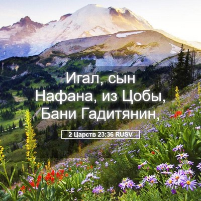 Picture 05 - 2 Царств 23:36 RUSV - Игал, сын Нафана, из Цобы, - Bible Verse Picture