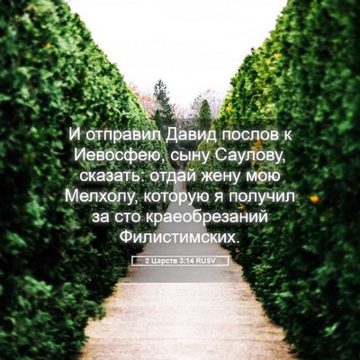 Picture 05 - 2 Царств 3:14 RUSV - И отправил Давид послов к - Bible Verse Picture