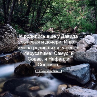 Picture 05 - 2 Царств 5:14 RUSV - И родились еще у Давида - Bible Verse Picture