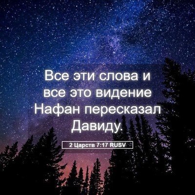 Picture 05 - 2 Царств 7:17 RUSV - Все эти слова и все это - Bible Verse Picture