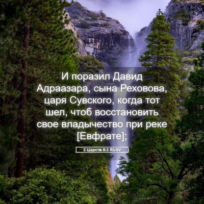 Picture 05 - 2 Царств 8:3 RUSV - И поразил Давид Адраазара, - Bible Verse Picture