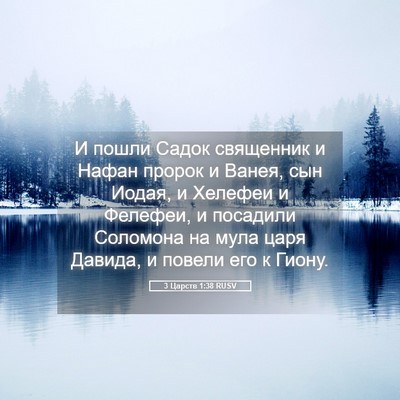 Picture 05 - 3 Царств 1:38 RUSV - И пошли Садок священник и - Bible Verse Picture