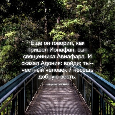 Picture 05 - 3 Царств 1:42 RUSV - Еще он говорил, как пришел - Bible Verse Picture