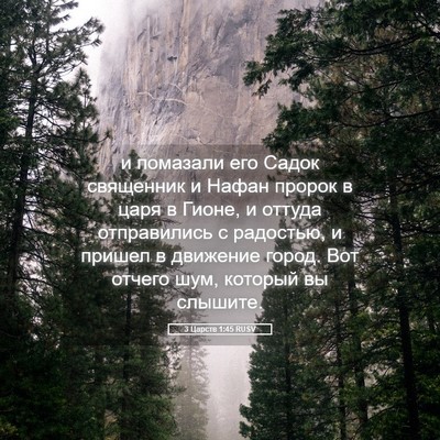 Picture 05 - 3 Царств 1:45 RUSV - и помазали его Садок - Bible Verse Picture