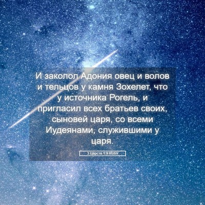 Picture 05 - 3 Царств 1:9 RUSV - И заколол Адония овец и - Bible Verse Picture