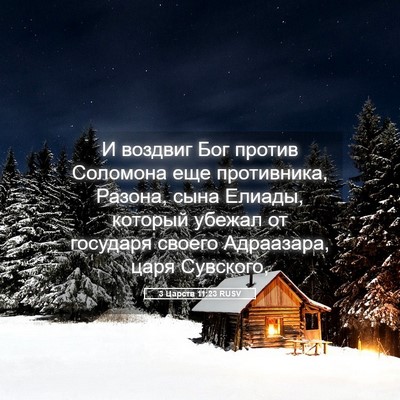 Picture 05 - 3 Царств 11:23 RUSV - И воздвиг Бог против - Bible Verse Picture