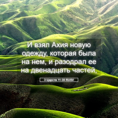 Picture 05 - 3 Царств 11:30 RUSV - И взял Ахия новую одежду, - Bible Verse Picture