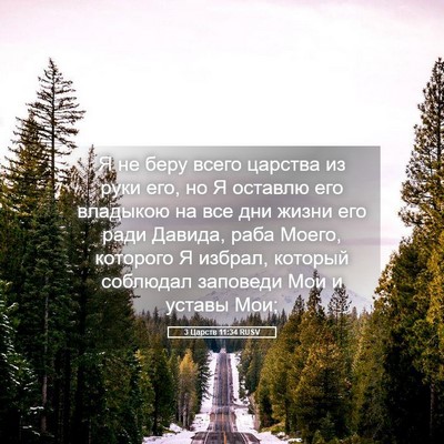 Picture 05 - 3 Царств 11:34 RUSV - Я не беру всего царства из - Bible Verse Picture