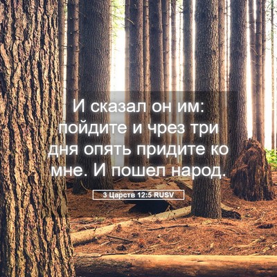 Picture 05 - 3 Царств 12:5 RUSV - И сказал он им: пойдите и - Bible Verse Picture
