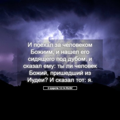 Picture 05 - 3 Царств 13:14 RUSV - И поехал за человеком - Bible Verse Picture