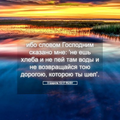 Picture 05 - 3 Царств 13:17 RUSV - ибо словом Господним - Bible Verse Picture