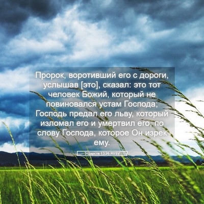 Picture 05 - 3 Царств 13:26 RUSV - Пророк, воротивший его с - Bible Verse Picture