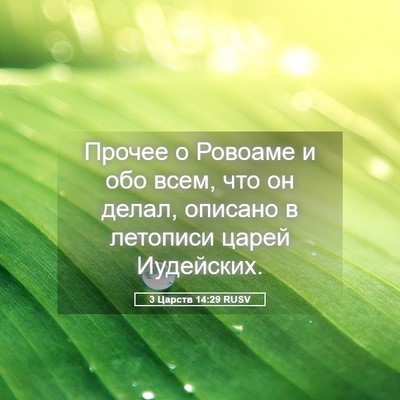 Picture 05 - 3 Царств 14:29 RUSV - Прочее о Ровоаме и обо - Bible Verse Picture