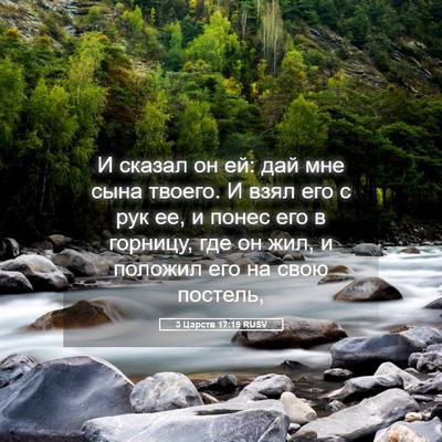 Picture 05 - 3 Царств 17:19 RUSV - И сказал он ей: дай мне сына - Bible Verse Picture