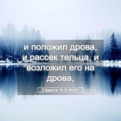 Picture 05 - 3 Царств 18:33 RUSV - и положил дрова, и рассек - Bible Verse Picture