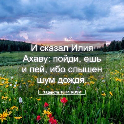 Picture 05 - 3 Царств 18:41 RUSV - И сказал Илия Ахаву: пойди, - Bible Verse Picture