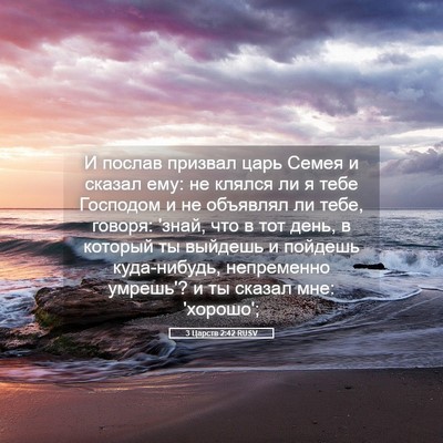 Picture 05 - 3 Царств 2:42 RUSV - И послав призвал царь - Bible Verse Picture