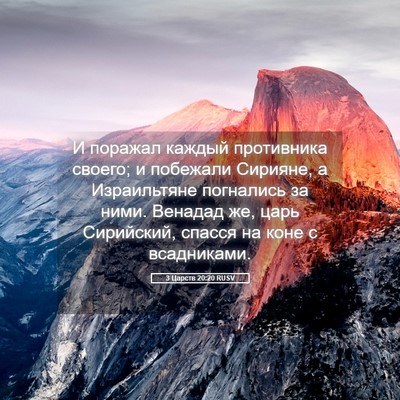 Picture 05 - 3 Царств 20:20 RUSV - И поражал каждый - Bible Verse Picture