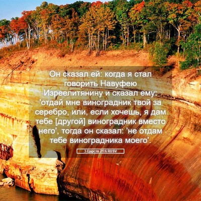 Picture 05 - 3 Царств 21:6 RUSV - Он сказал ей: когда я стал - Bible Verse Picture