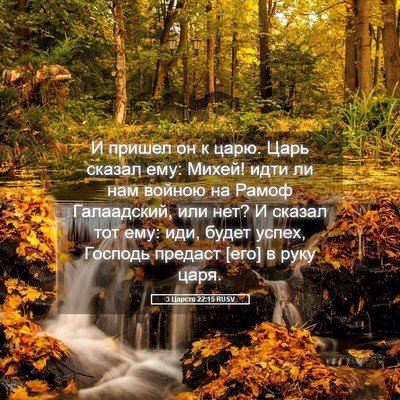 Picture 05 - 3 Царств 22:15 RUSV - И пришел он к царю. Царь - Bible Verse Picture