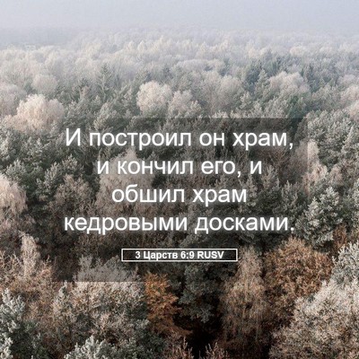 Picture 05 - 3 Царств 6:9 RUSV - И построил он храм, и - Bible Verse Picture