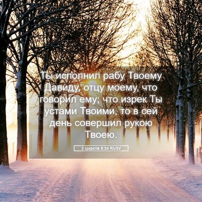 Picture 05 - 3 Царств 8:24 RUSV - Ты исполнил рабу Твоему - Bible Verse Picture
