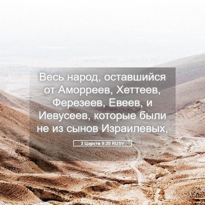 Picture 05 - 3 Царств 9:20 RUSV - Весь народ, оставшийся от - Bible Verse Picture