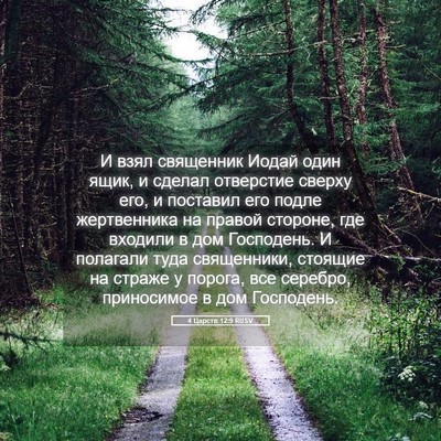 Picture 05 - 4 Царств 12:9 RUSV - И взял священник Иодай - Bible Verse Picture