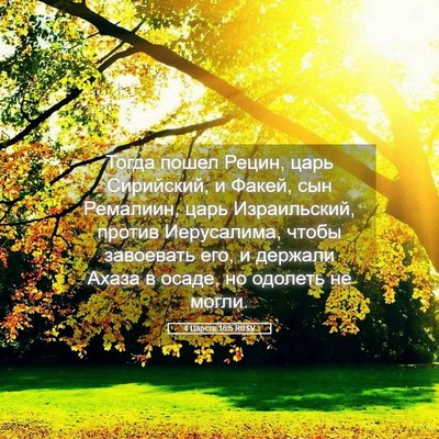 Picture 05 - 4 Царств 16:5 RUSV - Тогда пошел Рецин, царь - Bible Verse Picture