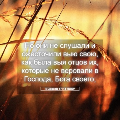Picture 05 - 4 Царств 17:14 RUSV - Но они не слушали и - Bible Verse Picture