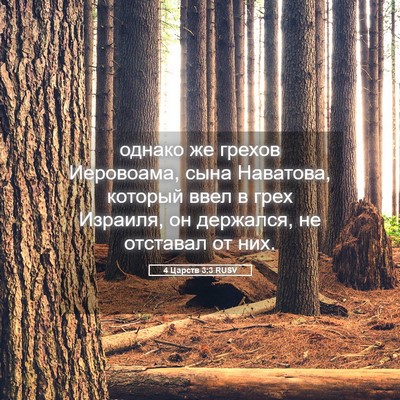 Picture 05 - 4 Царств 3:3 RUSV - однако же грехов - Bible Verse Picture