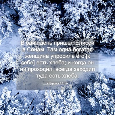 Picture 05 - 4 Царств 4:8 RUSV - В один день пришел Елисей в - Bible Verse Picture