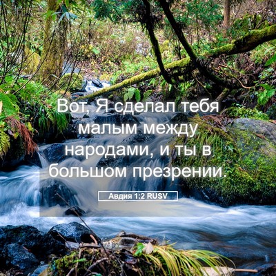 Picture 05 - Авдия 1:2 RUSV - Вот, Я сделал тебя малым - Bible Verse Picture