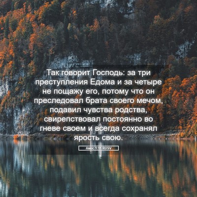 Picture 05 - Амос 1:11 RUSV - Так говорит Господь: за три - Bible Verse Picture