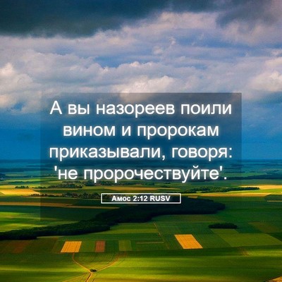 Picture 05 - Амос 2:12 RUSV - А вы назореев поили вином и - Bible Verse Picture