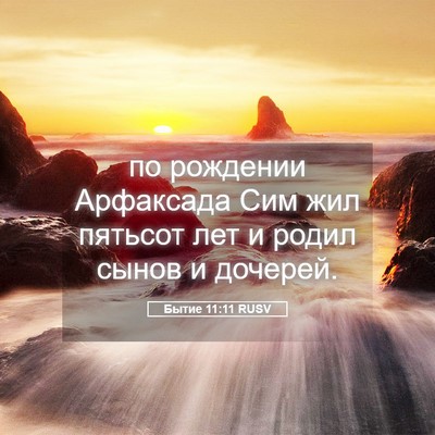 Picture 05 - Бытие 11:11 RUSV - по рождении Арфаксада Сим - Bible Verse Picture