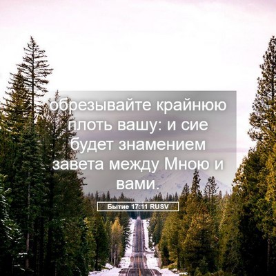 Picture 05 - Бытие 17:11 RUSV - обрезывайте крайнюю плоть - Bible Verse Picture
