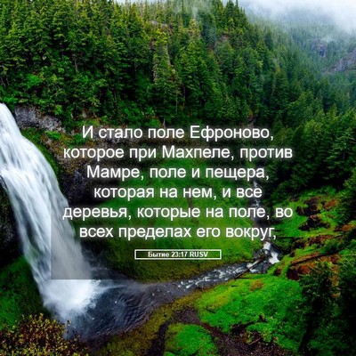 Picture 05 - Бытие 23:17 RUSV - И стало поле Ефроново, - Bible Verse Picture