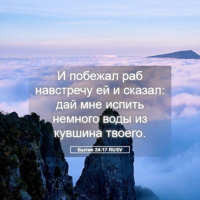 Picture 05 - Бытие 24:17 RUSV - И побежал раб навстречу ей - Bible Verse Picture