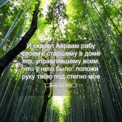 Picture 05 - Бытие 24:2 RUSV - И сказал Авраам рабу - Bible Verse Picture