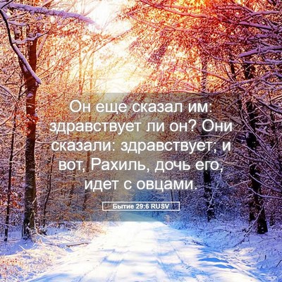 Picture 05 - Бытие 29:6 RUSV - Он еще сказал им: - Bible Verse Picture
