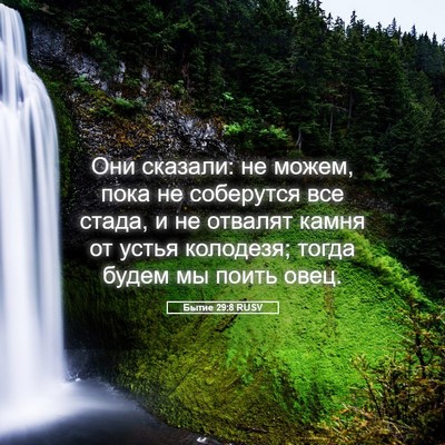Picture 05 - Бытие 29:8 RUSV - Они сказали: не можем, пока - Bible Verse Picture