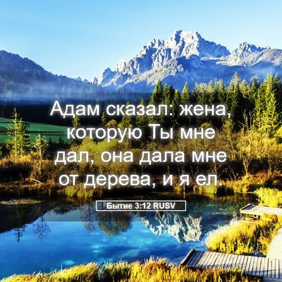 Picture 05 - Бытие 3:12 RUSV - Адам сказал: жена, которую - Bible Verse Picture
