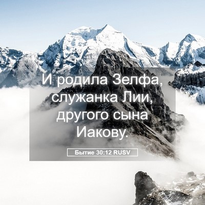Picture 05 - Бытие 30:12 RUSV - И родила Зелфа, служанка - Bible Verse Picture